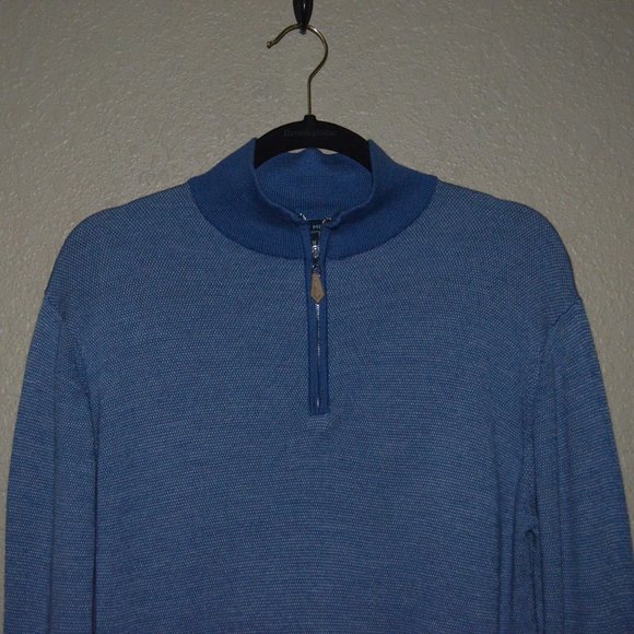 $198 NWOT Sz M Peter Millar Blue Soft Lightweight Pullover - Picture 2 of 5